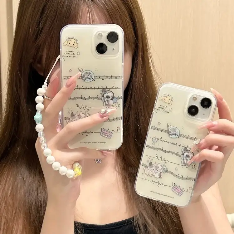 Skor Piano untuk iPhone 14 Pro Max casing estetika musik catatan untuk Gadis trendi TPU Bumper Case untuk iPhone 13 12 11 6.1 inci