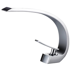 Robinet de lavabo moderne de luxe en laiton et céramique, monotrou, à poignée unique, pour <span class=keywords><strong>eau</strong></span> chaude/froide, idéal pour chambres, villas, hôtels et salons - Product Image 2