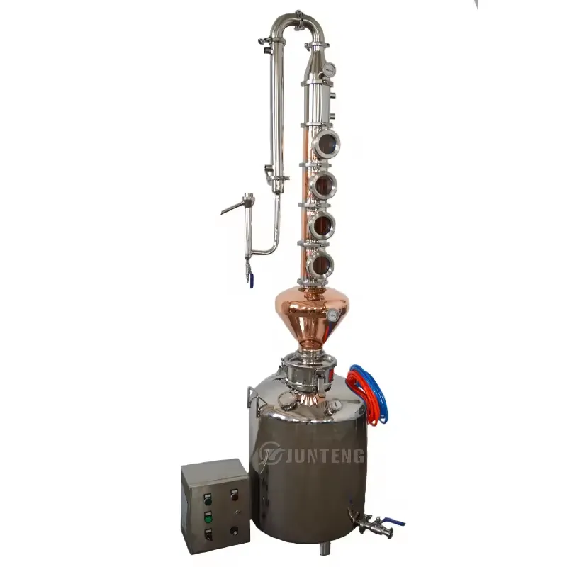 Distillateur de gin/vodka/whisky 50L-200L Alambics Copper Distillation Equipment Alcools Distillateur Usage domestique