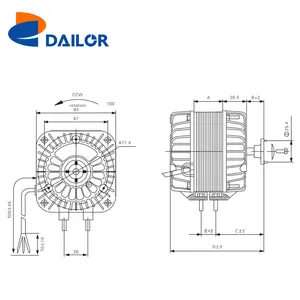 AC Motor Factory OEM schattierter Pol motor Kühl gebläse Kühlschrank motor
