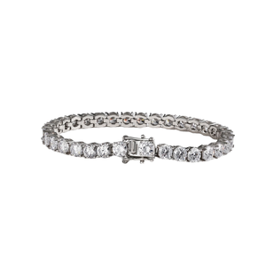 Wholesale Price Hiphop 925 Sterling <b>Silver</b> White Gold Plated GRA Certified VVS Moissanite Tennis <b>Bracelet</b> - Product Image 1