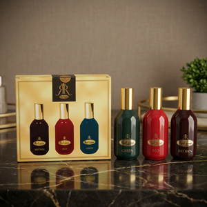 Parfums Nayaab, assortiment de 3 pièces (brun, rouge, vert), vaporisateur de parfum de 120 ml, parfum floral, luxe, longue durée, respectueux de la peau, unisexe - Product Image 2