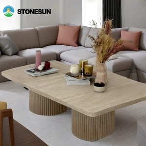 Table basse en <span class=keywords><strong>travertin</strong></span> moderne et durable StoneSun Furniture, table à thé centrale, <span class=keywords><strong>travertin</strong></span>, villa, Italie, décoration de <span class=keywords><strong>salon</strong></span>, naturel - Product Image 4