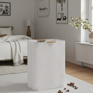 Panier à <span class=keywords><strong>linge</strong></span> pliable de grande capacité en coton et lin pour le <span class=keywords><strong>rangement</strong></span> des jouets ménagers Utilisation de la salle de bain pour le <span class=keywords><strong>rangement</strong></span> des vêtements sales - Product Image 4