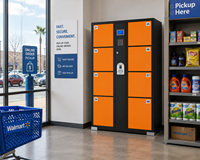 Casillero Inteligente de 8 Puertas con Cerradura Electrónica para Recogida de Paquetes, Código QR, PIN, Autoservicio, Recogida por Clic, para Supermercados y Tiendas Minoristas
