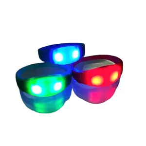 Plastic Silicone Free Sample Vibrating LED Flashlight Wristband