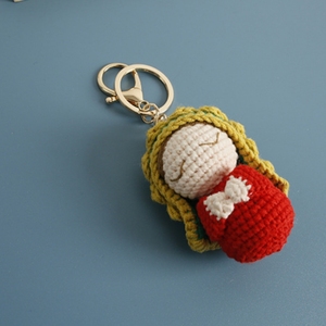 Llavero Colgante de Muñeca de Jesús y la <span class=keywords><strong>Virgen</strong></span> María de Guadalupe, Tejido a Mano con Hilo de Ganchillo Amigurumi, para Bautizo Cristiano - Product Image 2