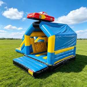 Château Gonflable Thème Voiture de Haute Qualité pour Enfants, Idéal pour Fêtes et <span class=keywords><strong>Location</strong></span> (Hupfburg) - Product Image 4