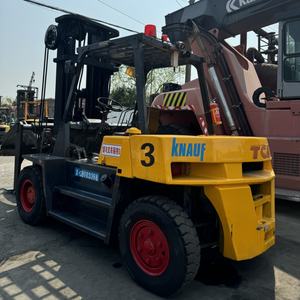 Chariot élévateur diesel d'occasion TCM FD25T3 7 tonnes, mât 3 étages, longueur fourche 1000 mm, origine Japon, rayon de braquage 1950 mm, bon état - Product Image 2