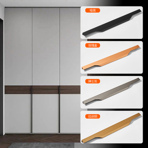 Aluminum Alloy Cabinet Handle Bar 3004B Slotless Thumb Sealed Minimalist Design For Drawer Cupboard - Product Image 5