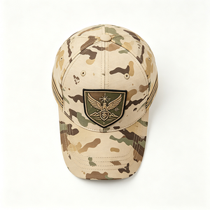 Casquette de baseball tactique sportive personnalisée en tissu Ripstop avec logo patch, design lettre, pour opérateur, chasse en extérieur, camouflage, OEM - Product Image 3