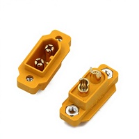 Connecteur AMASS XT60E1-M authentique à montage sur panneau, fiche mâle 30A avec écrou fixe, faisceau de câbles personnalisé pour alimentation de batterie de drone industriel
