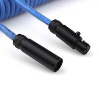 Kabel Keyboard USB ke Type-C Berbentuk Spiral dengan Pelindung Jalinan Nilon Mini XLR Pengisian Cepat
