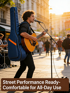 Tas Gitar Tebal Berlapis Busa Grosir, Ukuran 41 <span class=keywords><strong>Inch</strong></span>, Tahan Air, untuk Gitar Akustik dengan Tali Ransel yang Dapat Disesuaikan - Product Image 5