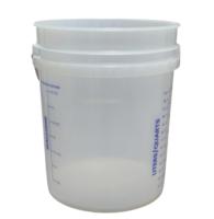 Seau translucide de 5 gallons 20L Récipient/baril/jerrycan/tambour en plastique