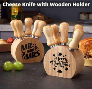Ensemble <span class=keywords><strong>de</strong></span> couteaux à fromage en bois <span class=keywords><strong>de</strong></span> caoutchouc Durable <span class=keywords><strong>de</strong></span> haute qualité Outils <span class=keywords><strong>de</strong></span> <span class=keywords><strong>charcuterie</strong></span> utilisés pour les cuisines à domicile - Product Image 6