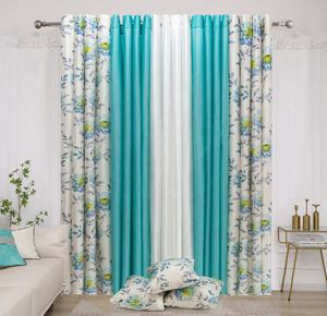 Venda quente baixo MOQ colorido impresso cortinas para a sala de estar apagão pronto para enviar cortinas para casa cortina de luxo - Product Image 1