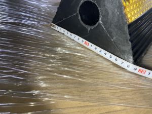Portable Aircraft Car Tire Rubber <strong>Wheel</strong> <strong>Chock</strong> SW-AWC05 with Reflective Tape Black+Yellow for Helicopter Parking Safety - Product Image 5
