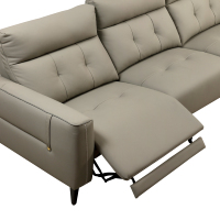 Canapé sectionnel inclinable électrique moderne de luxe en cuir véritable fonctionnel pour salon, design d'intérieur