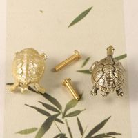 Poignée de porte en laiton tortue créative, quincaillerie de meuble tortue longue vie, décoration murale pour salon et chambre
