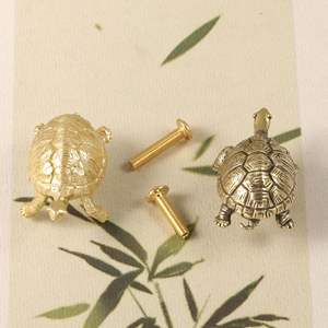 Poignée de porte en laiton <span class=keywords><strong>tortue</strong></span> créative, quincaillerie de meuble <span class=keywords><strong>tortue</strong></span> longue vie, décoration murale pour salon et chambre - Product Image 5
