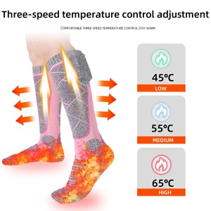 Chaussettes d'hiver unisexes sans fil avec chauffage Fabricant de chaussettes chauffantes électriques rechargeables - Product Image 3