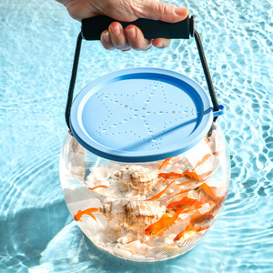 Bassin à poissons rouges en plastique transparent écologique le plus vendu, seau à poissons d'eau douce pour jeux aquatiques extérieurs, design élégant et portable - Product Image 3