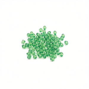 Ilan Abalorios Perline Biconiche Sfaccettate Trasparenti 8mm Verde Natalizio 15g - Product Image 2