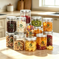 Groothandel Transparante 150ml 200ml 250ml Lege Opslag Pinda Boter Honing Plastic Potten Voedsel Gedroogd Fruit Verpakkingen