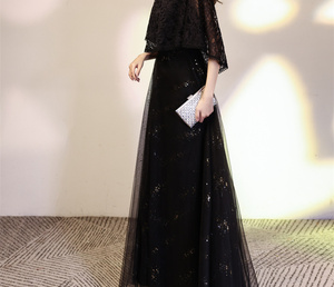 Новинка 2024: Элегантное винтажное вечернее платье с кружевной вышивкой, антистатическое, длинное, из шифона, для женщин, для летних свадеб и вечеринок - Product Image 3