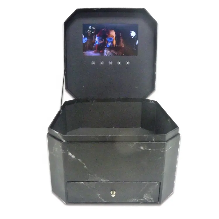 7 بوصة TFT شاشة LCD 512MB كتيب شاشة الكريستال السائل شاشة فيديو بطاقة المجوهرات هدية مربع
