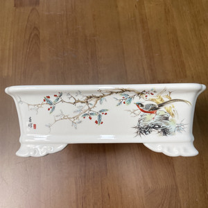 <span class=keywords><strong>Maceta</strong></span> de bonsái de cerámica rectangular clásica, diseño de <span class=keywords><strong>pie</strong></span> de nube, pintura de paisaje esmaltada versátil para el suelo del hogar, <span class=keywords><strong>maceta</strong></span> pintada - Product Image 4