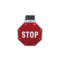 Panneau de signalisation routière triangulaire à LED solaire avec film réfléchissant haute intensité en aluminium pour la sécurité routière et l'avertissement de limitation de vitesse
