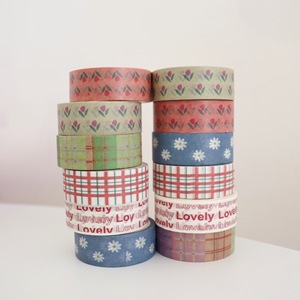 Venta caliente Ins Floral Washi Tape Cinta adhesiva de color pastel para envolver regalos Sobre Sellado Fabricación de tarjetas hechas a mano - Product Image 5