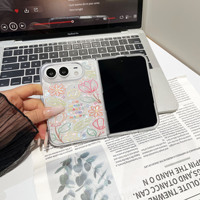 Coque pour iPhone Duo Apple 18 Fold, motif floral, antichoc, pliable, compatible avec l'écran Apple Ultra