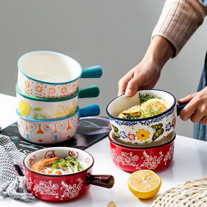 ชุดเครื่องใช้บนโต๊ะอาหารข้าวแบบสร้างสรรค์,ชามสลัดเซรามิกบุคลิกภาพสไตล์ตะวันตก - Product Image 4