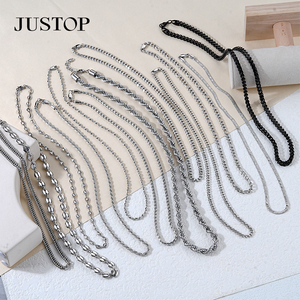 Chaînes longues unisexes, chaîne à maillons, acier inoxydable imperméable, plaqué or et argent, style européen et américain, OEM/vente en gros, mode personnalisée - Product Image 5