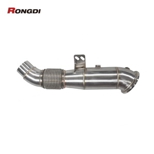 ท่อไอเสียสแตนเลส B58 พร้อมแคตตาไลติกคอนเวอร์เตอร์แบบไหลสูง สำหรับ GR Supra A90/A91 (3.0L 4.5 นิ้ว)-ผิวขัดเงา - Product Image 1