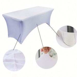 Custom Spandex Event Banquet <b>Table</b> Cloths Cover <b>Protector</b> Any Size Color Advertising Black Rectangular <b>Table</b> Cloth Cover - Product Image 6