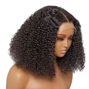 Letsfly 300% <b>Afro</b> Kinky Curly 4x4 Lace Closure <b>Wigs</b> Natural Color 100% Human Hair <b>Wigs</b> Brazilian Remy Virgin Hair 12 14 16inch - Product Image 1