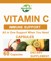 Capsules de vitamine C bio avec extrait de camu camu pour l'immunité et le soutien du collagène Capsules de vitamine C