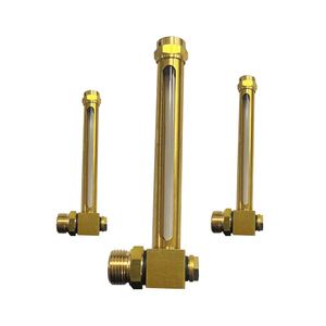 Jauge de niveau d'huile en laiton en forme de <span class=keywords><strong>L</strong></span>, filetage 1/4" 3/8" 1/2", indicateur de niveau à verre de visualisation pour système de lubrification de réservoir hydraulique - Product Image 3