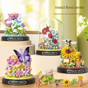 Bloques de Construcción de Plástico ABS Ecológicos para Armar, Modelo de Insectos y Plantas Carnosas en Maceta, Juguete de 40 Piezas, Escala <span class=keywords><strong>1</strong></span>:<span class=keywords><strong>1</strong></span>, Regalo Unisex - Product Image 1
