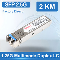 Transceptor de Fibra Óptica Monomodo Infinol 2.5G SFP Dúplex LC, Longitud de Onda 1310nm, 2KM, Módulo Óptico para Equipos de Fibra Óptica