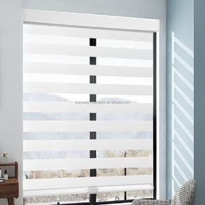 Rèm cuốn ngựa vằn hiện đại sang trọng Hướng dẫn sử dụng hai lớp vải 100% Màn cửa sổ Rèm che dày Tích hợp đồng bằng - Product Image 2