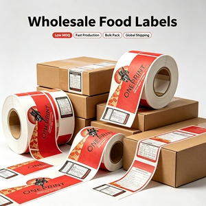 Etiquetas de Alimentos Personalizadas ONEPRINT, Autoadhesivas, Rectangulares, Impresión Digital, Código de Barras, Paquete al por Mayor - Product Image 1