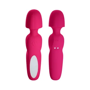 2022 Leale New 360 Degree Rotating Silicone Mini cute mushroom head waterproof handheld av wand vibrator