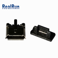 Micro USB tipo B enchufe hembra de 5 pines DIP SMT Vertical de doble fila para PCB conector Micro USB para montaje de PCB