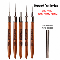 Service OEM, ensemble de pinceaux à liner pour nail art en nylon souple et flexible, 5 options de taille, pinceau à liner pour salon et manucure DIY à domicile