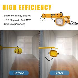 Projecteurs LED d'extérieur OEM étanches IP65 en aluminium 20W-50W 2800LM-7000LM, garantie 5 ans, intensité variable, 3000K-6500K, angle de faisceau 30° - Product Image 2